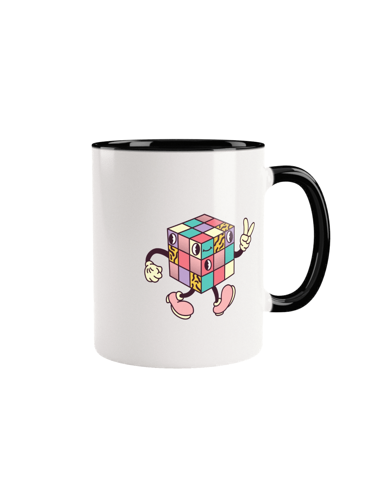 Retro Cubic Groove Ceramic Mug - Double Sided Print product image (1)