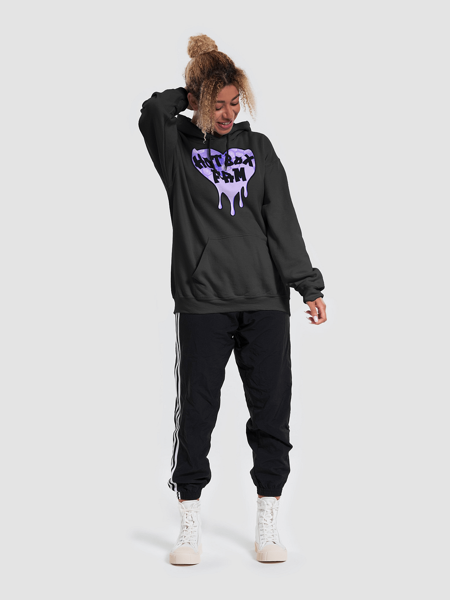 UNISEX HOT BOX FAM PURPLE HONEY COMB LOGO HOODIE product image (53)