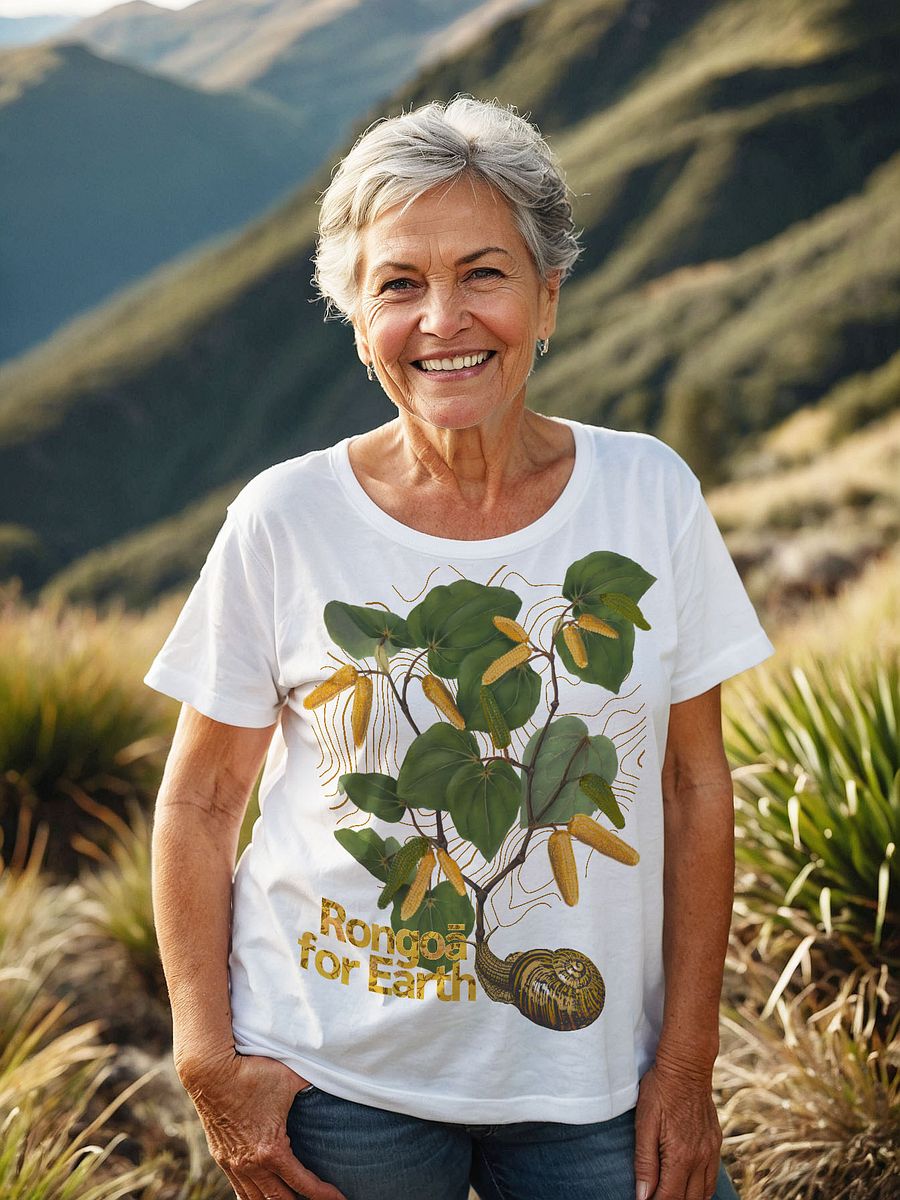 Unisex Rongoa for Earth - Kawakawa and Pupurangi Decolonisation Aotearoa Tee product image (1)
