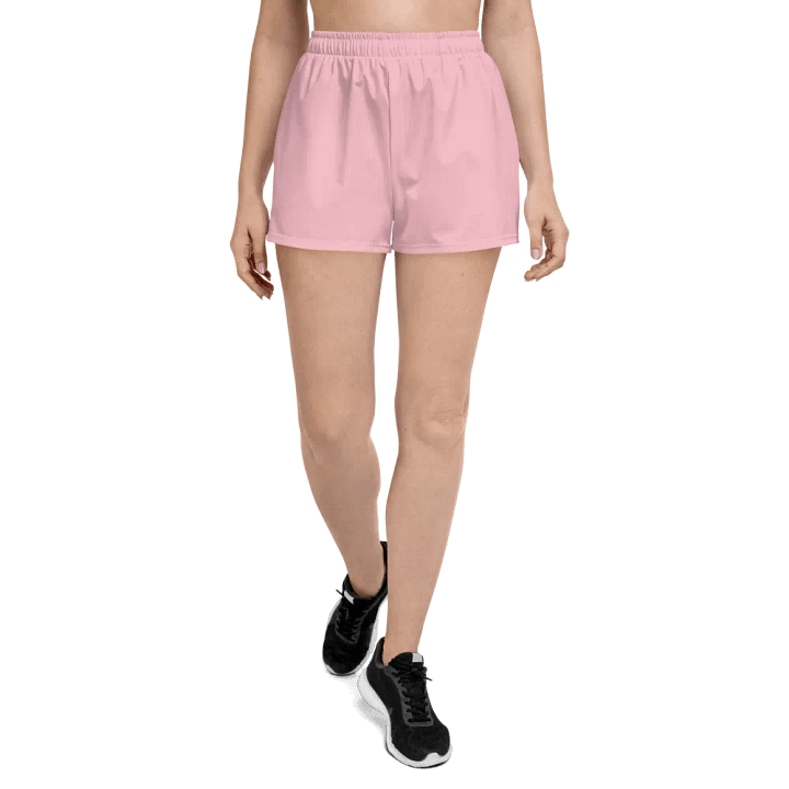 Plain Color Pink Athletic Shorts product image (1)