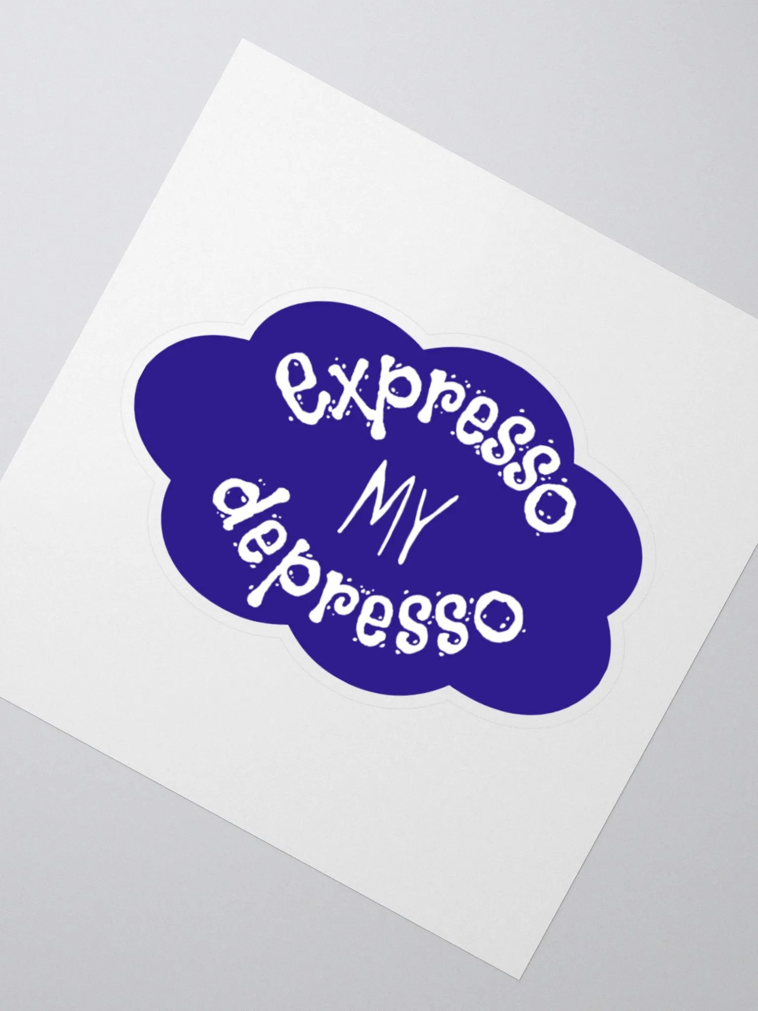 Expresso my Depresso Sticker, Purple Cloud product image (4)