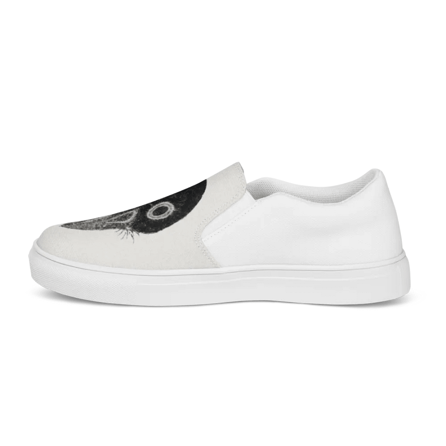 Black and White Men's Slip on Shoes 008 product image (7)
