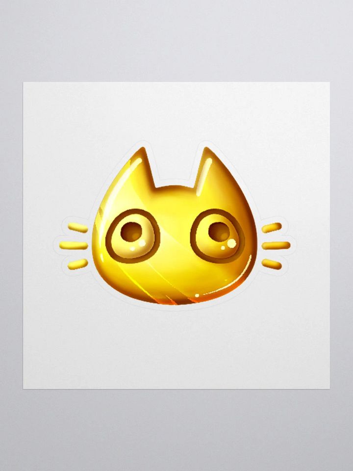 Gold Cat Face Sticker product image (2)