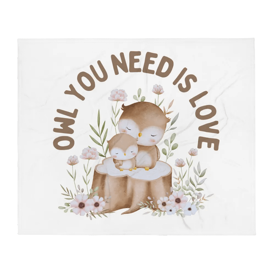 Whimsical Owl Love Throw Blanket product image (2)