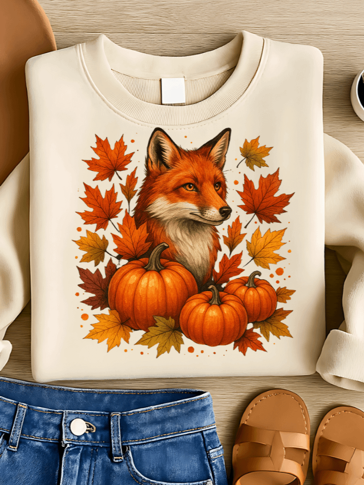 Wolf Autumn Sublimation PNG – Majestic Fall Horse Clipart for T-Shirts – Warm & Rustic Seasonal Design – 300 DPI Instant Digital Download product image (1)