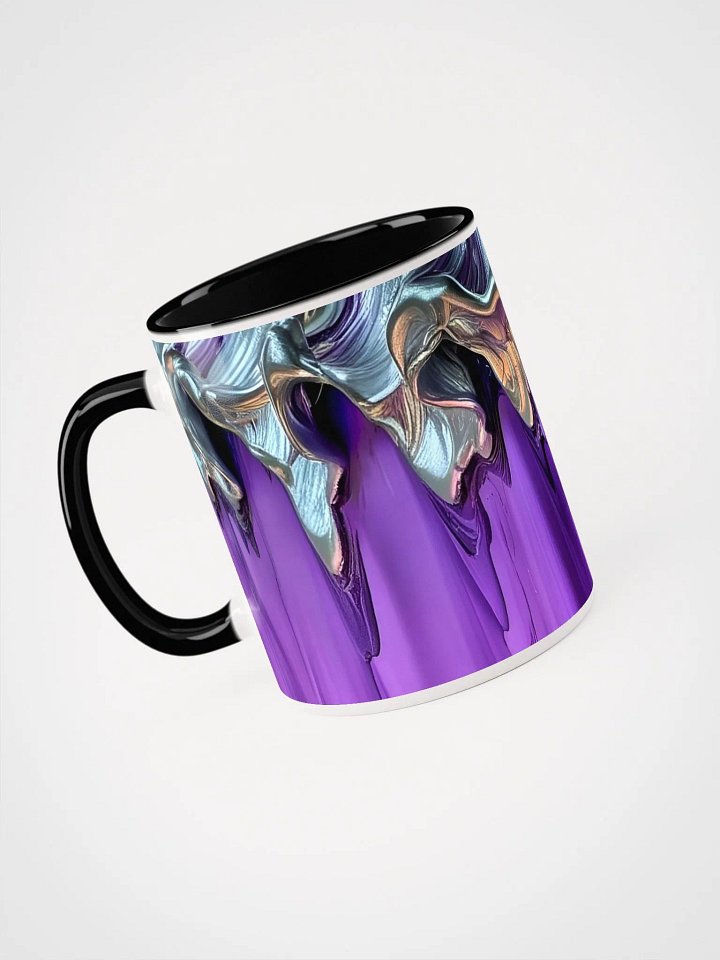 Purple & Melted Metallic Painted Accent Color Ceramic Mug product image (1)