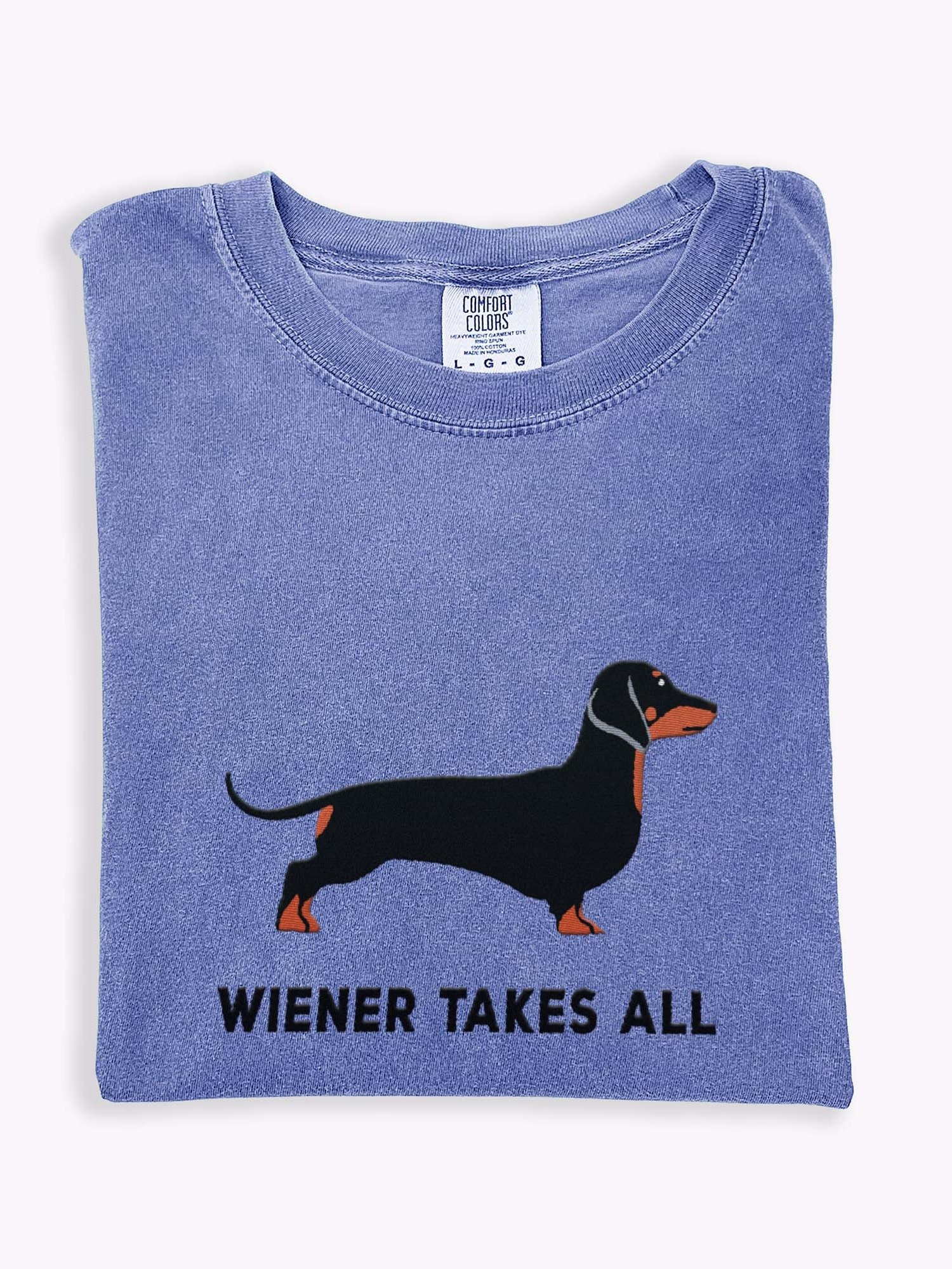 Wiener Takes All T-Shirt(Embroidered) of a Dachshund product image (1)