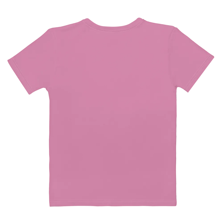 Plain Medium Carnation Pink True Summer Women's Crewneck Polyester Heavyweight Premium T-Shirt by Treasure Pie product image (9)