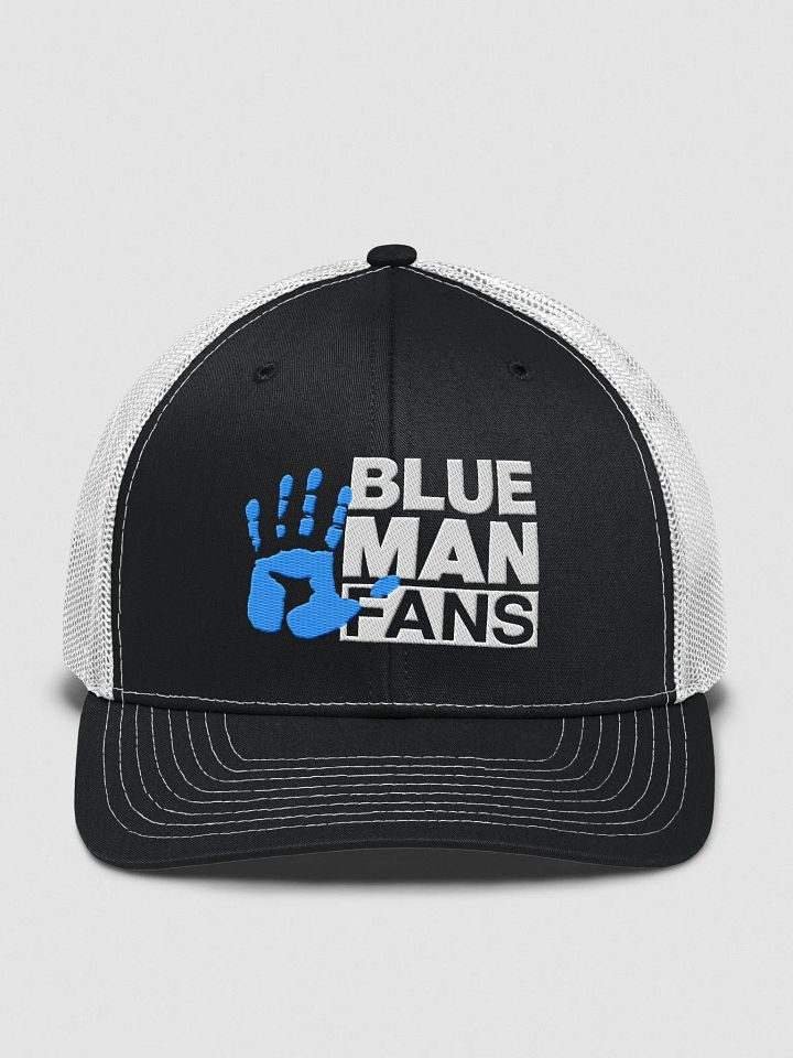 Blue Man Fans Hand Print Embroidered Trucker Cap product image (1)