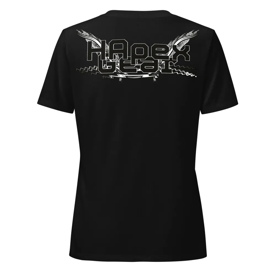 Women's Relaxed V-Neck T-Shirt - Black HApex Gear White Logo product image (5)
