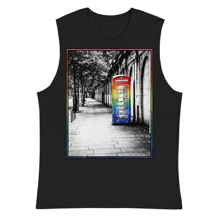 British Telephone Box - LGBTQ Pride Design Muscle Tank product image (3)