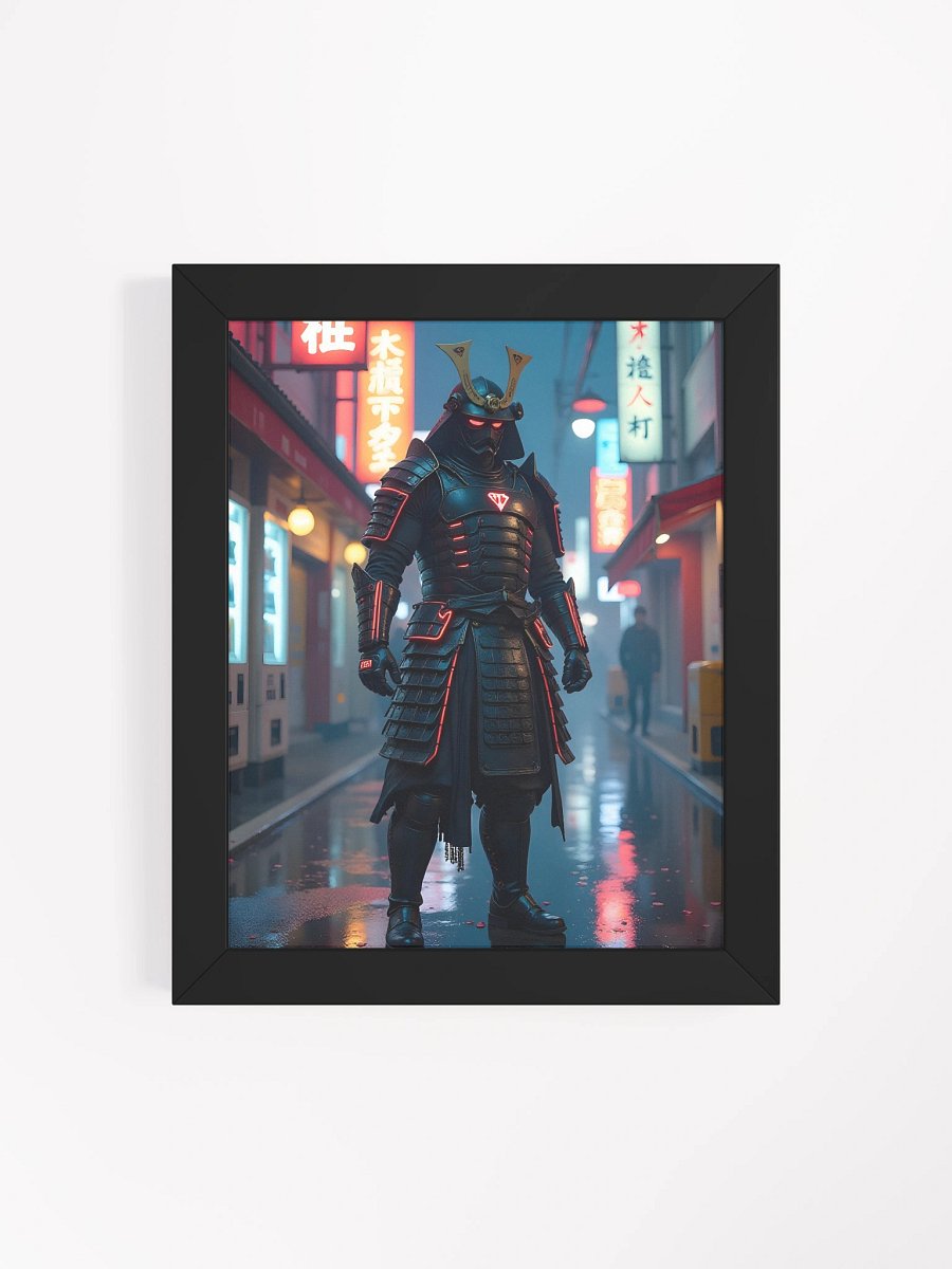 Neon Samurai: Futuristic Armor Matte Poster product image (4)