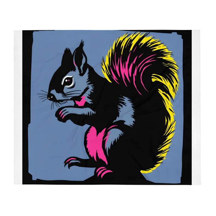 Vibrant Squirrel Profile Throw Blanket product image (2)