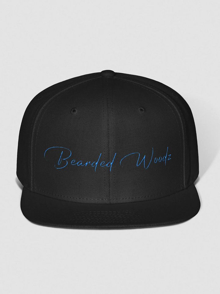 Bearded Woodz Signature Snapback Cap (Aqua/Teal Embroidery) product image (1)