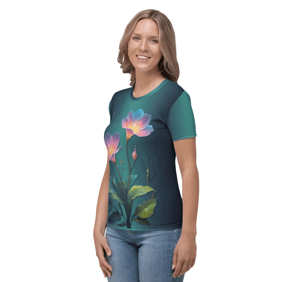 Floral Themed All Over Print T-shirt product image (4)