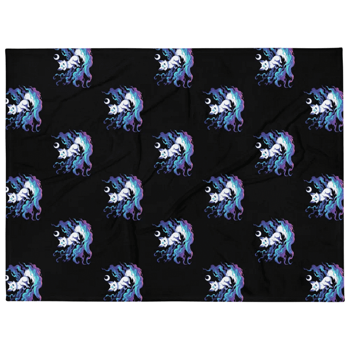 Mystical Moon Fox Throw Blanket product image (1)