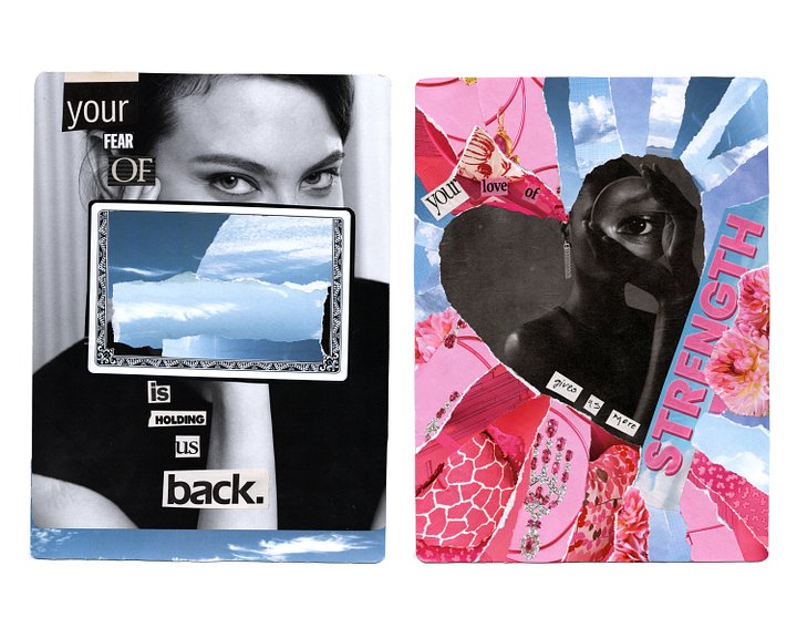Your fear of _____ & Your love of _____ — diptych collage print product image (1)