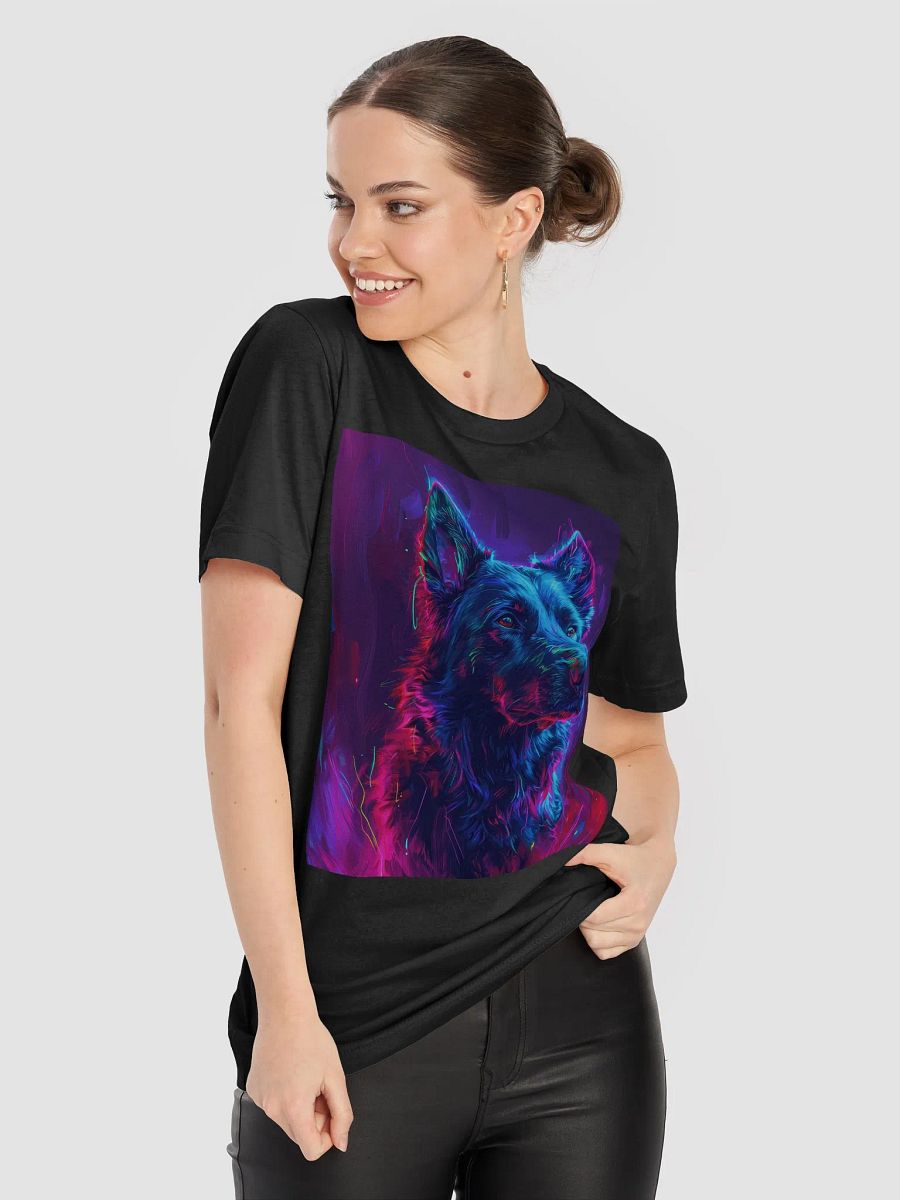 Neon Cyber Dog T-Shirt | Futuristic Dog Lover Tee | Perfect Gift for Pet Owners and Tech Enthusiasts product image (8)