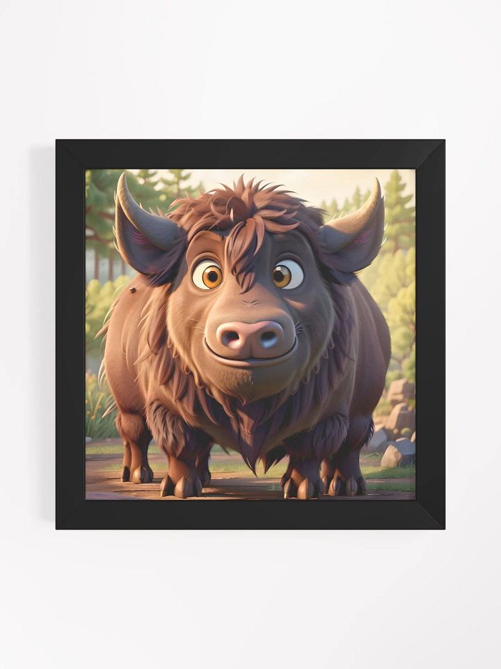 Endangered Species - Mexico - Bison Eco-Friendly Ayous Wood Framed Poster product image (1)