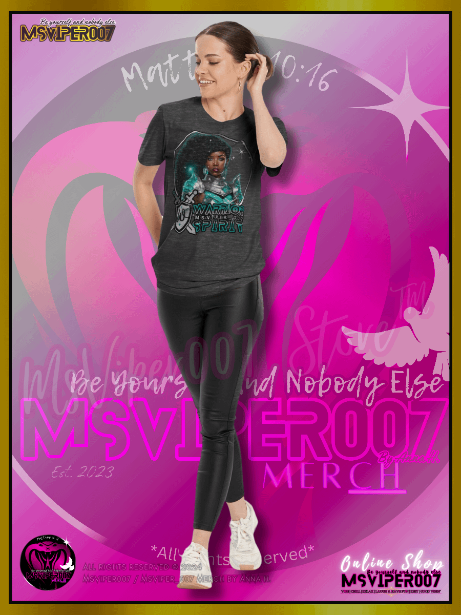T-Shirt - MsViper007's "Warrior Spirit [Teal Emerald]" Gaming Comfort T-shirt By Anna H. product image (6)