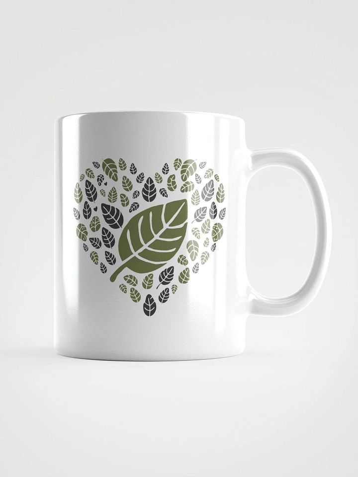 Heartfelt Leaves White Glossy Mug product image (3)