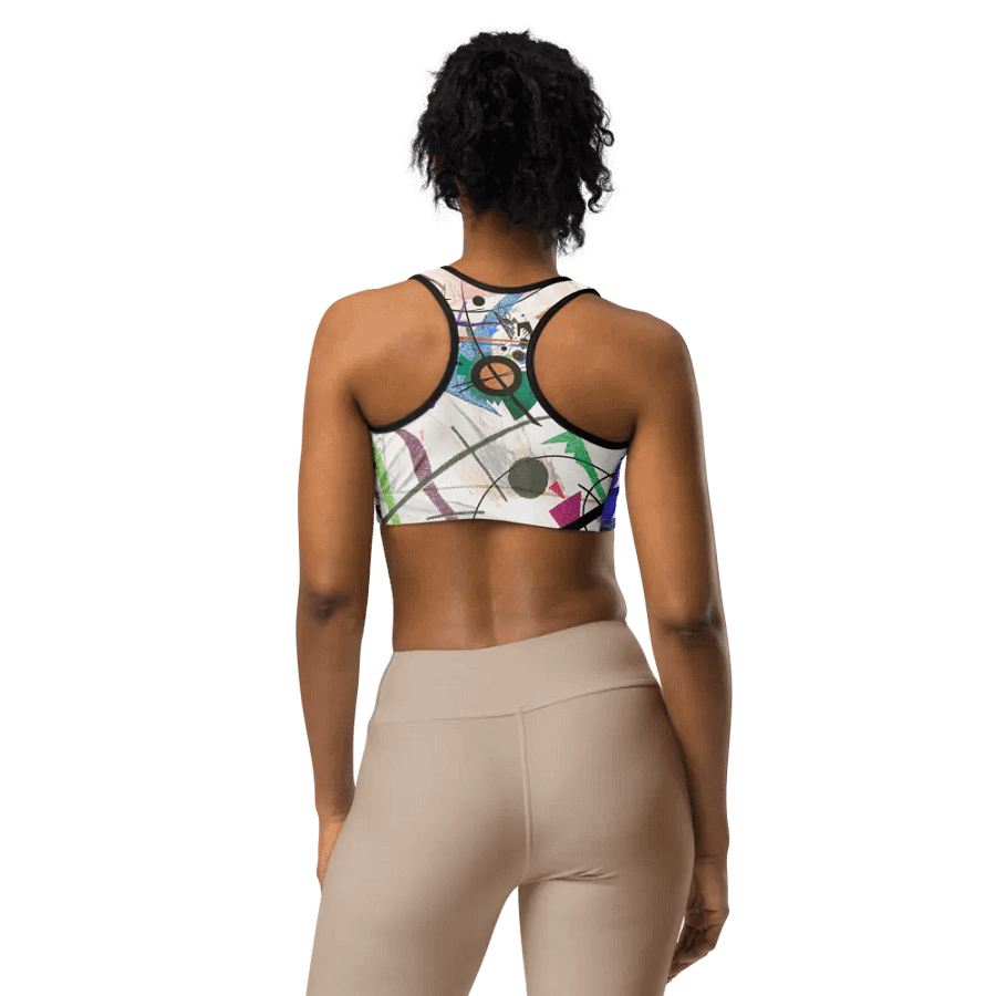 Abstract Lithographic Pattern Design Sports Bra - V2 product image (1)