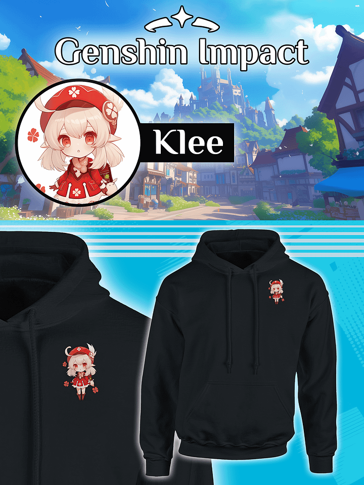 Klee Genshin Impact Chibi Hoodie | Front Print | Exclusive Gamer Merch | Perfect Gift for Genshin Impact Fans product image (1)