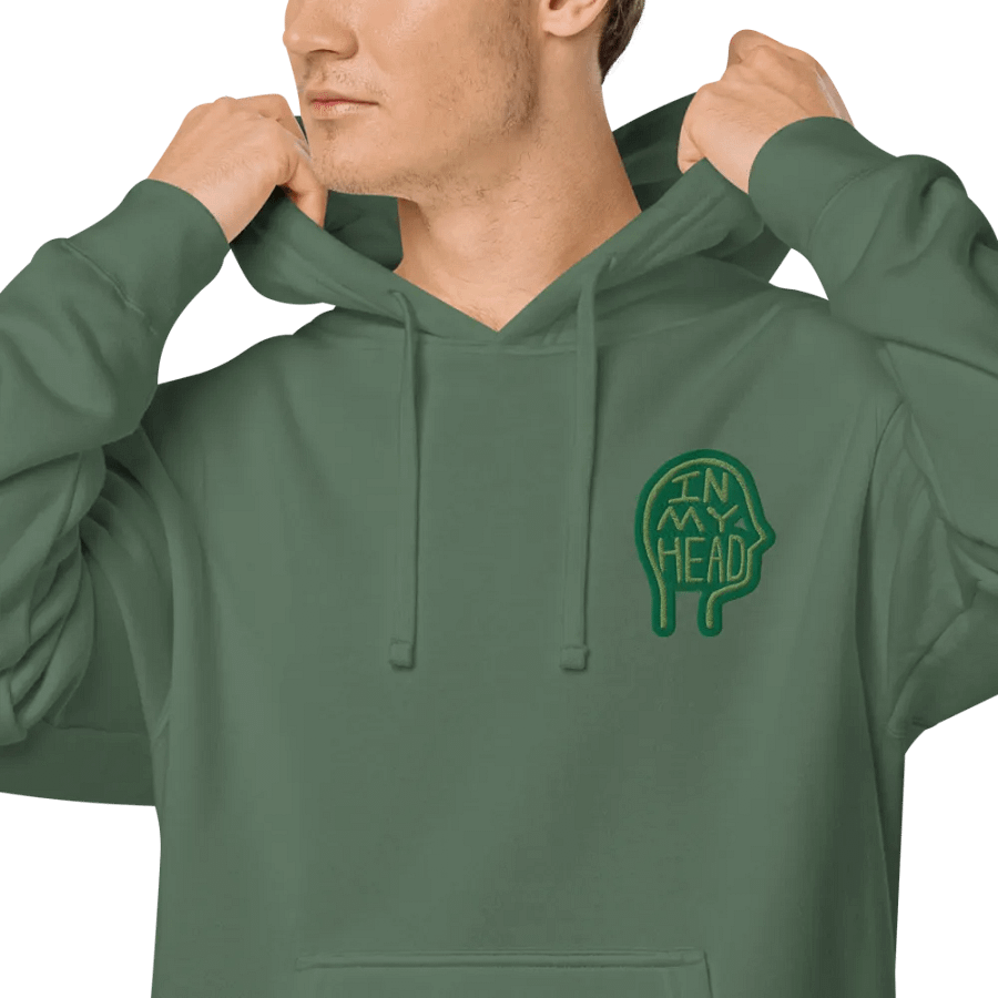 In My Head (L.C. moss) embroidered pigment hoodie product image (18)