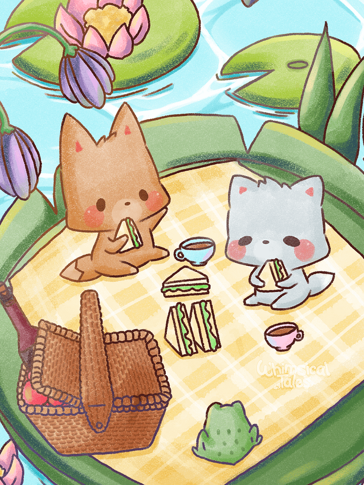 Lilypad Picnic | Phone Wallpaper product image (1)
