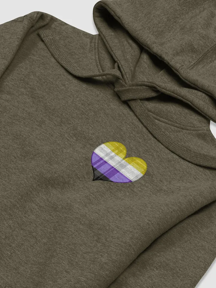 Flannel Heart Hoodie - NonBinaryPride product image (2)