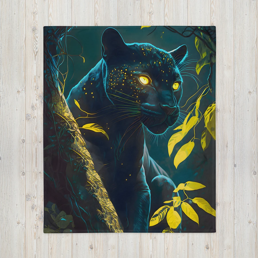 Black Panther Wild Animal Enchanted Forest Throw Blanket product image (4)