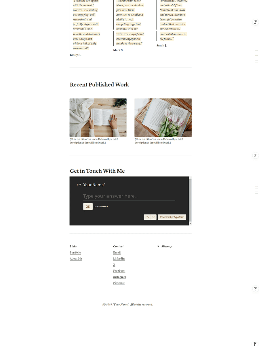 Freelance Writer Website Template | Showcase Your Work & Services product image (2)