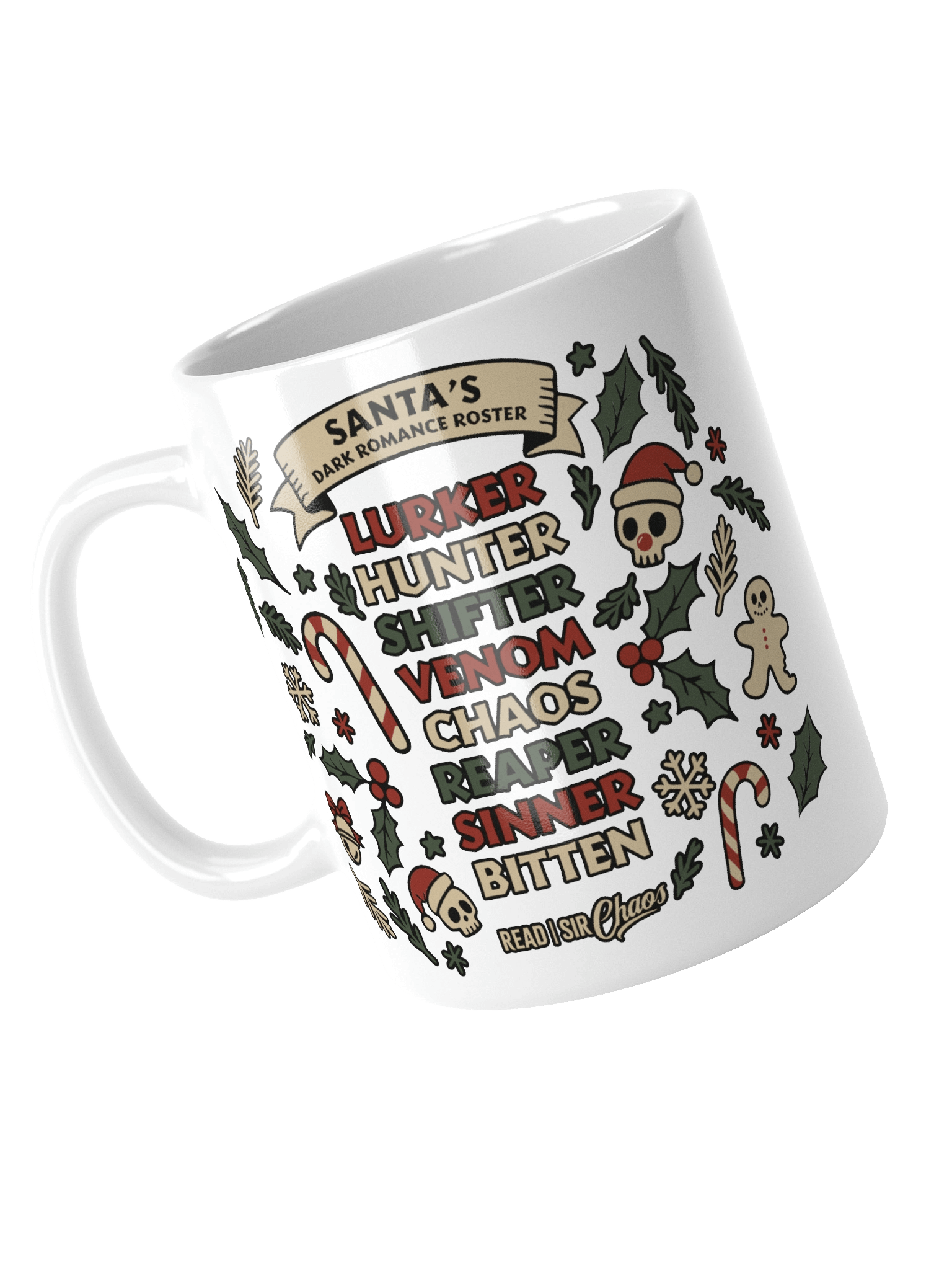 Santa's Dark Romance Roster White Mug product image (11)