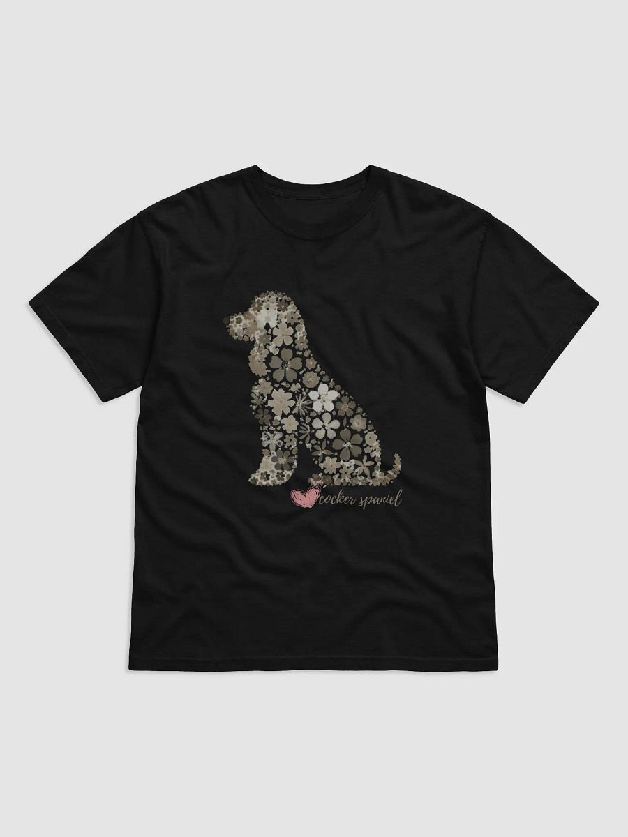 Elegant Floral Cocker Spaniel Silhouette Art product image (1)