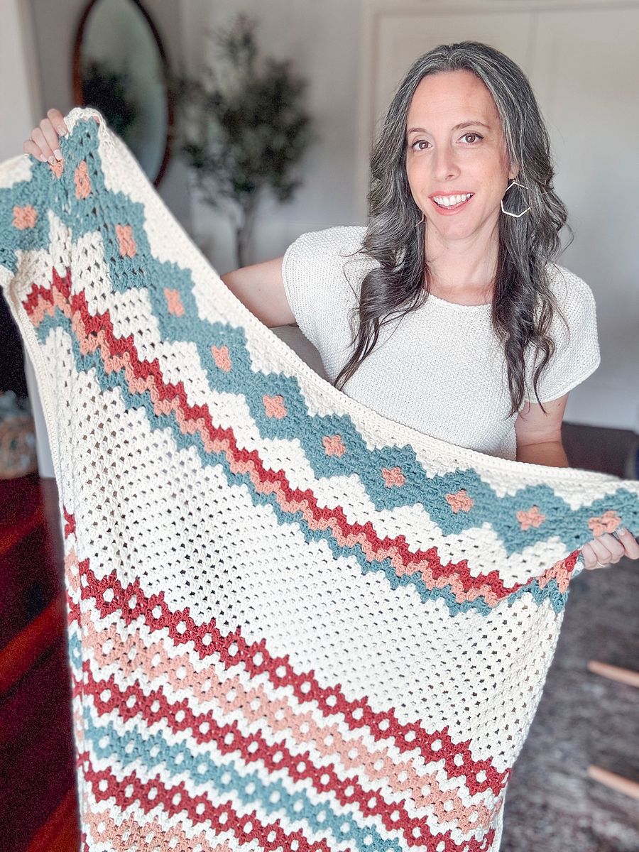 Gemstone Hues Crochet Blanket & Washcloth Pattern product image (6)