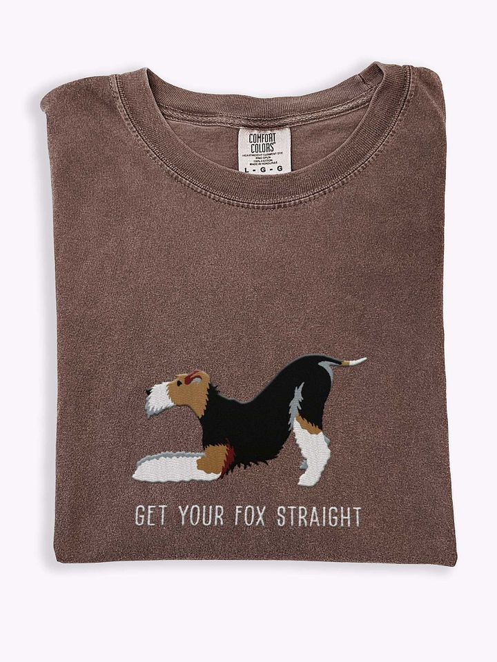 Get Your Fox Straight T-Shirt(Embroidered) of a Wire Fox Terrier(Black, White, & Tan) product image (1)