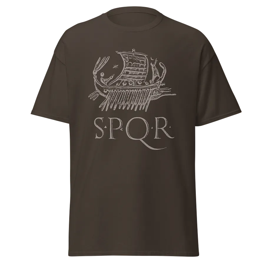 SPQR Galley Roman Art from 43 BC, Dark Chocolate T-Shirt product image (1)