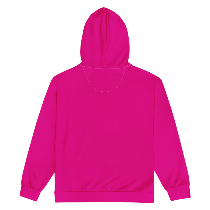Fuchsia Pink Solid Color Eco Friendly Unisex Zip Hoodie product image (2)