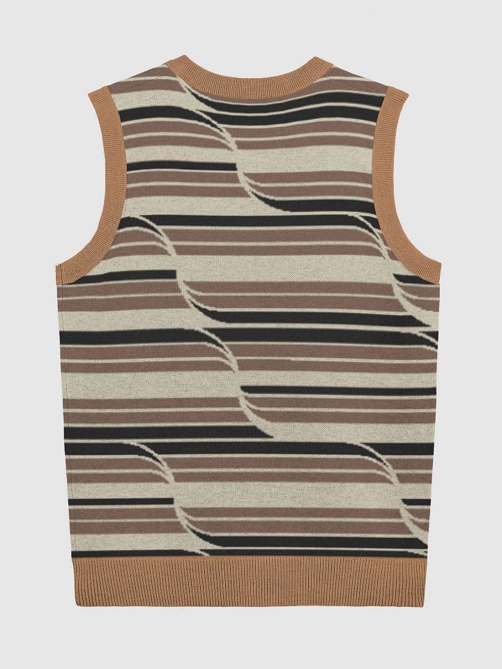 Brown Retro Stripes Knitted Vest product image (2)