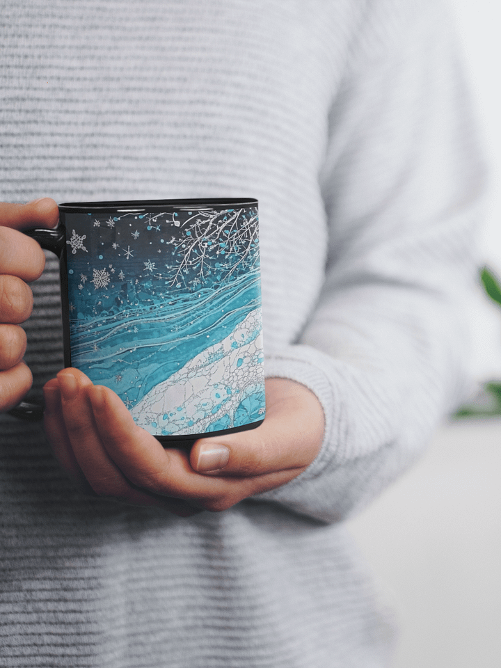 Winter Frost, Glossy Black Mug product image (1)