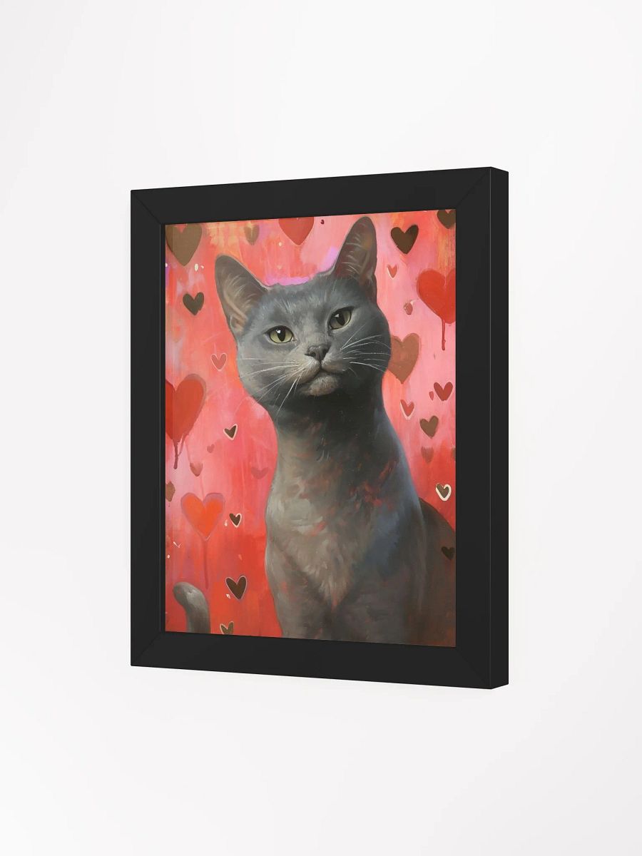 Smug Love - Framed Matte Cat Poster product image (3)