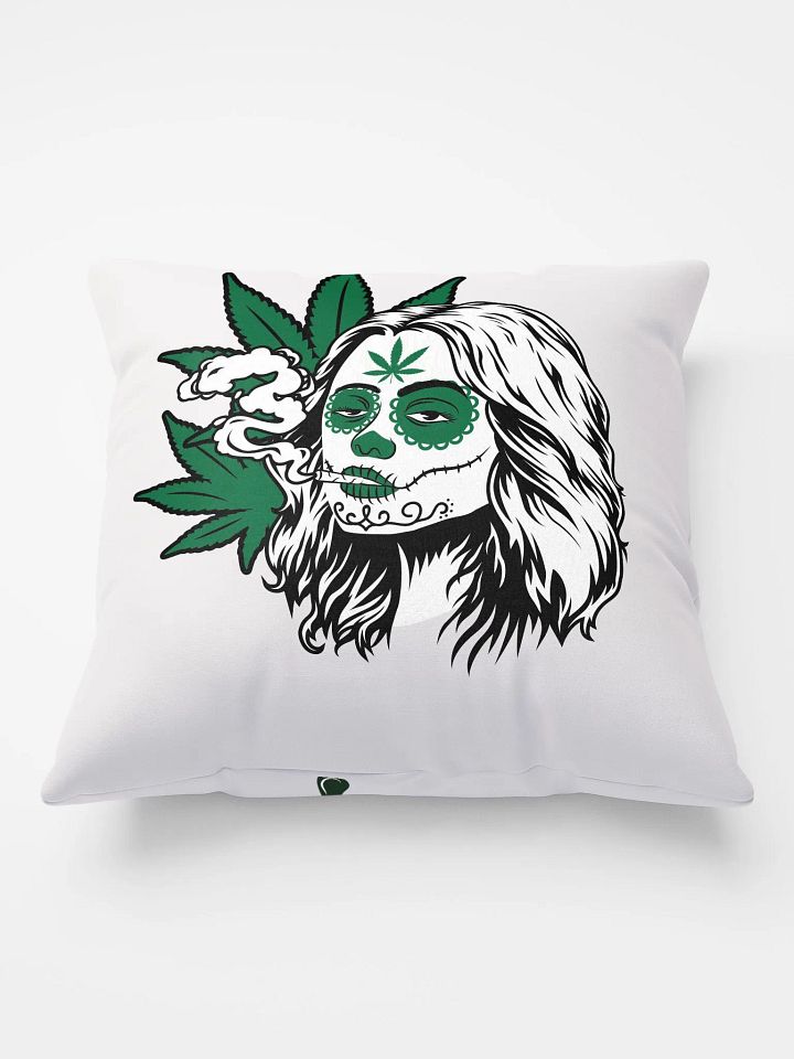 Smoke & Sugar Skulls | Cannabis Vamp Bite All-Over Pillow product image (1)
