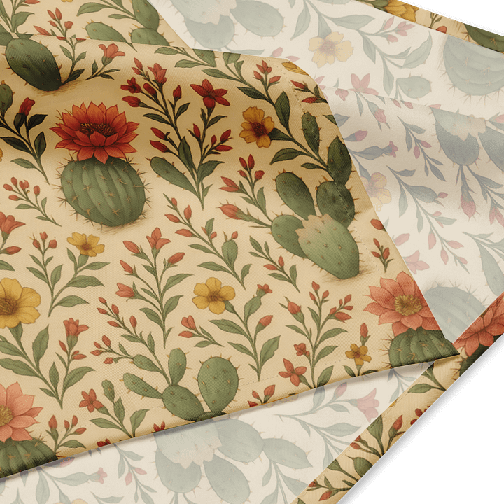 Vintage Cactus and Succulent Bandana – Botanical Western Desert Style Accessory product image (4)