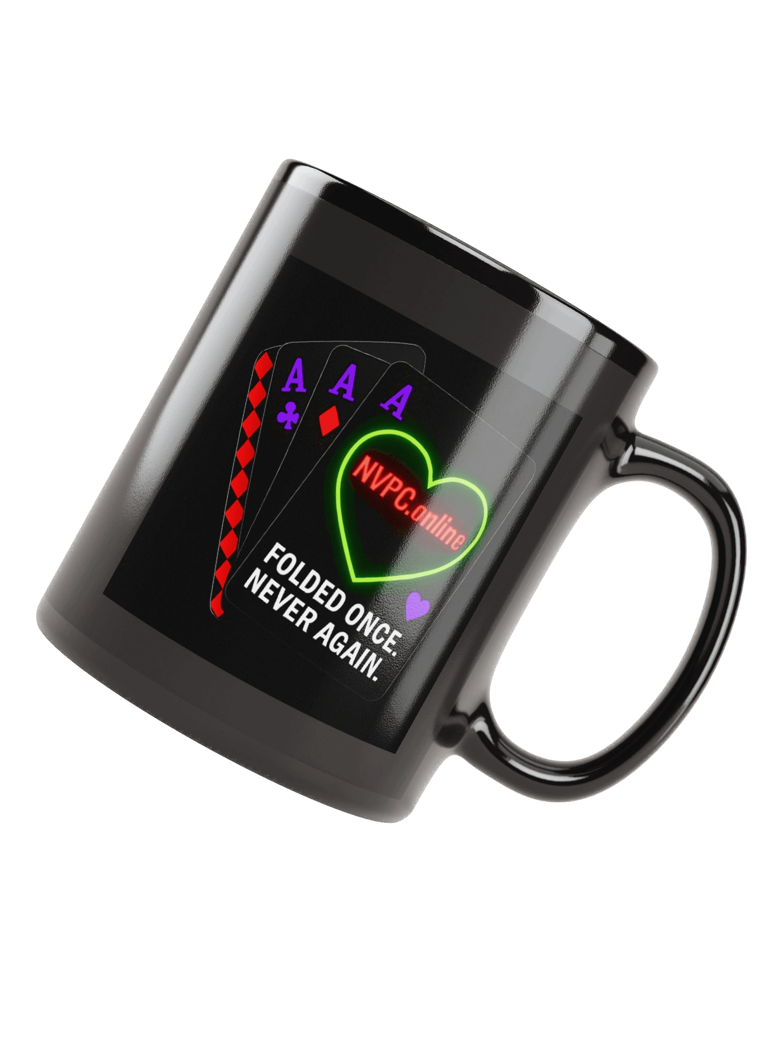 Black Folded "Folded Once - Never Again" Mug - Neon Edition product image (4)