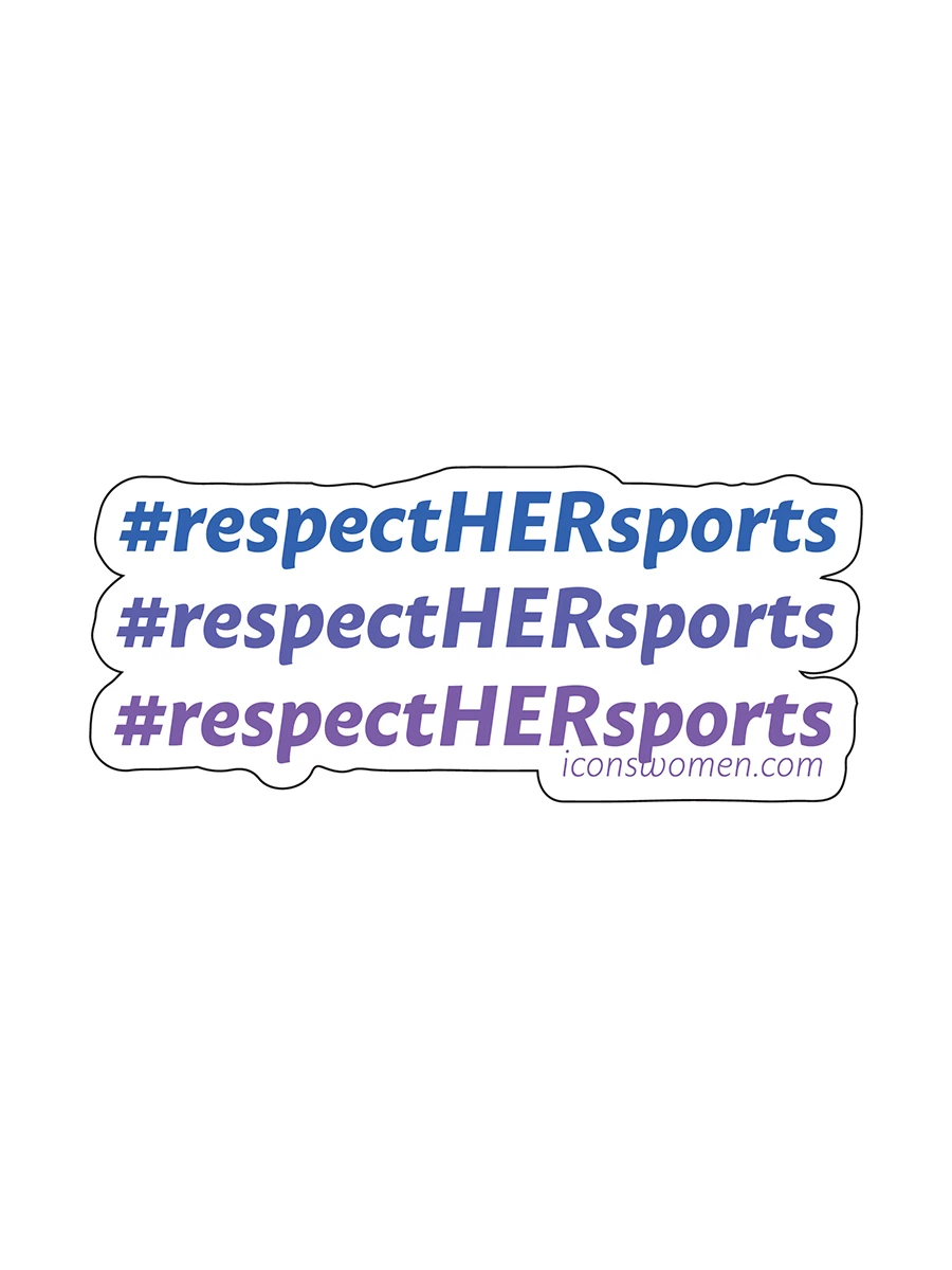 #respectHERsports Kiss-Cut Sticker product image (1)