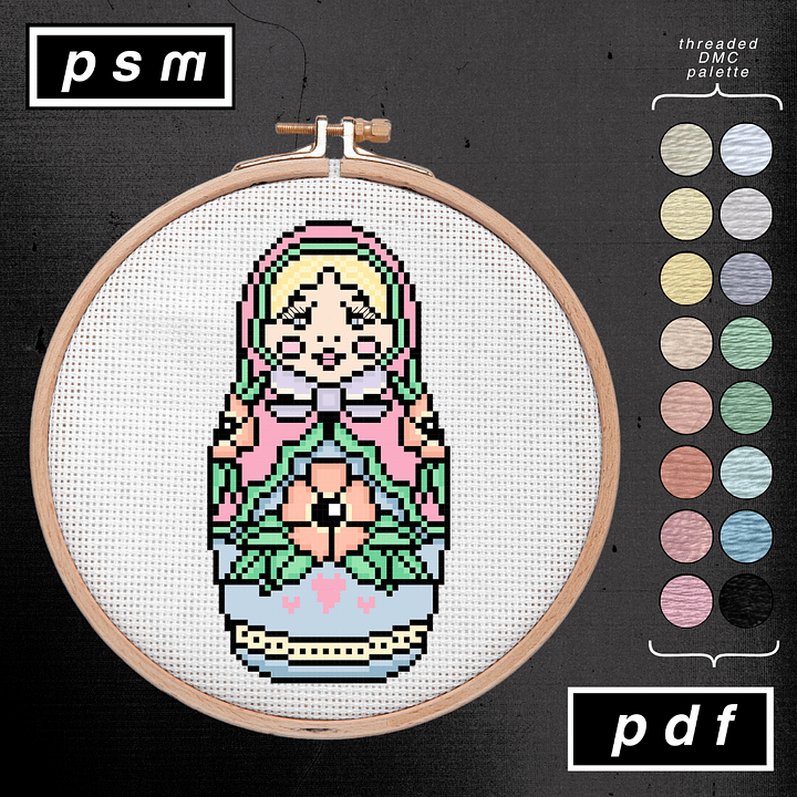 Pastel Matryoshka Doll Pattern product image (1)