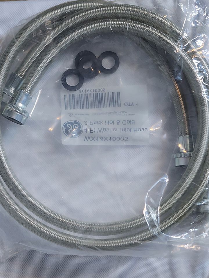 GE 4'ft. Washer Inlet Hose Kit (2 Pack Hot & Cold) product image (2)