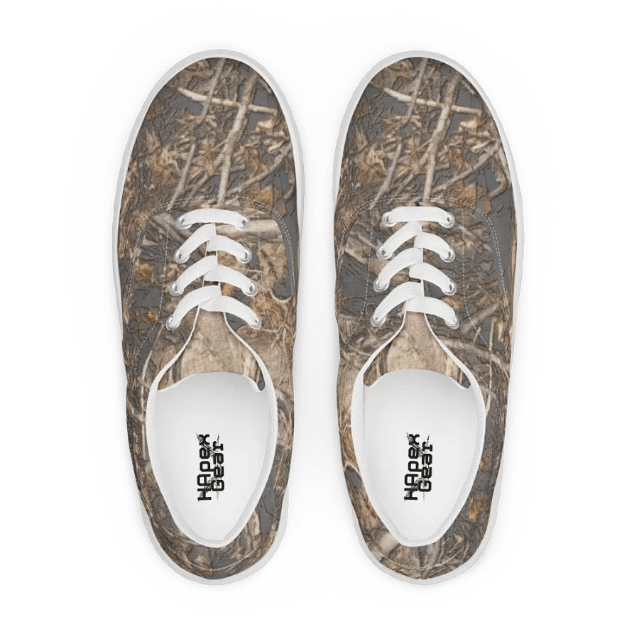 Women's Lace-Up Canvas Shoes - Dead Split - It Happennnns Camo product image (1)