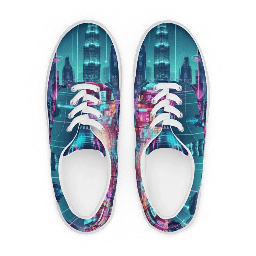 Neon City Lace-Up Canvas Shoes | AI Design product image (3)