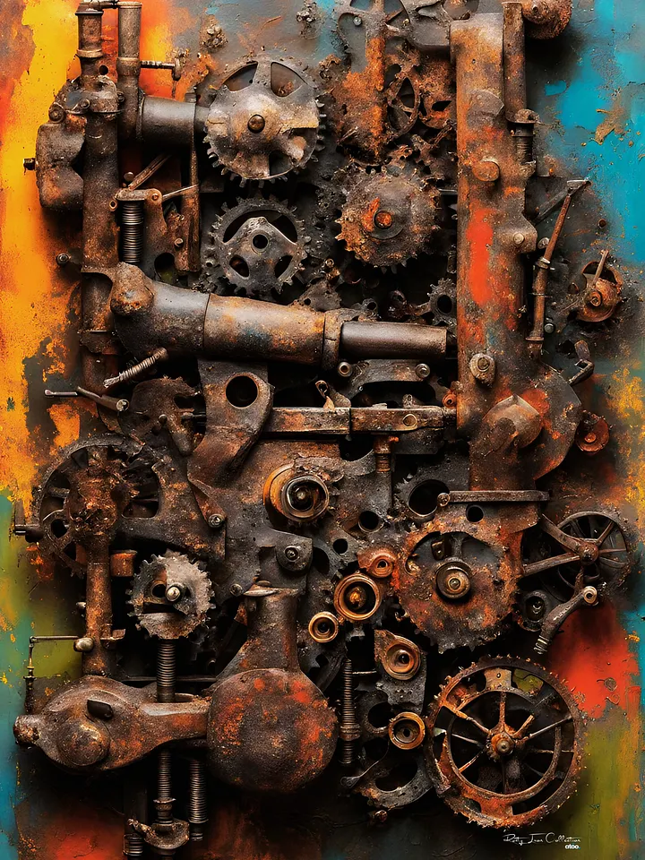 Industrial Style Rusty Metal Wall Decor product image (1)